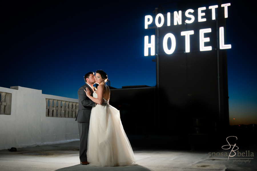 Roof top wedding photos at the Westin Pointsett Hotel.