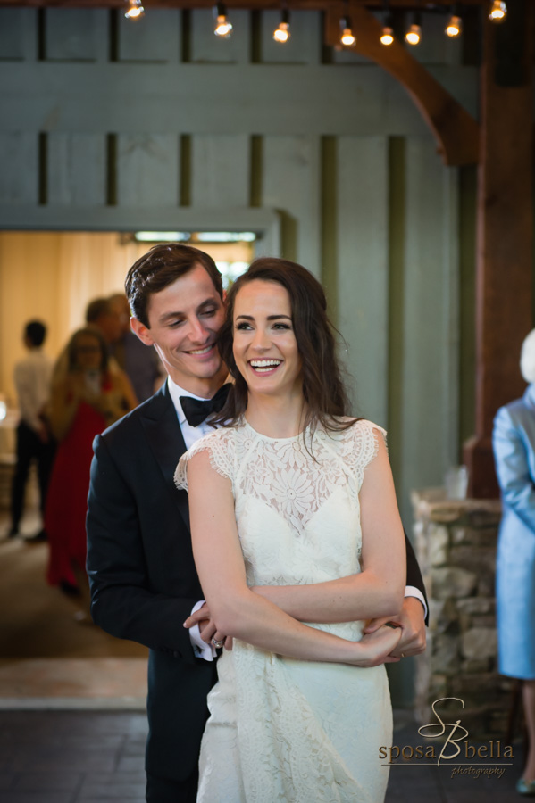 The newlyweds share their first dance. 