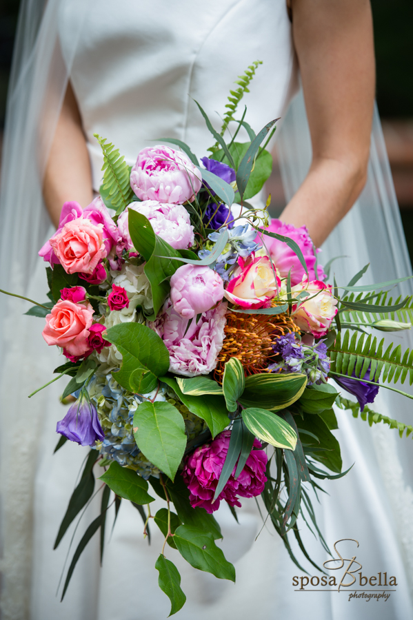 The bride's colorful bouquet. 