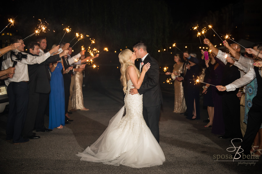 Sparkler grand exit outside of Zen Greenville.