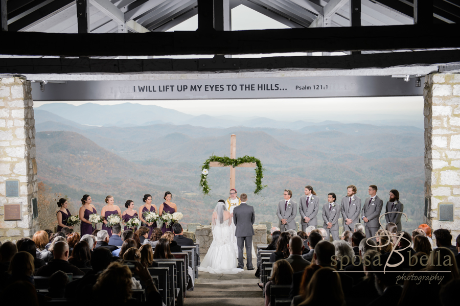 Kylie and John take in the breath-taking view from Pretty Place during the ceremony.