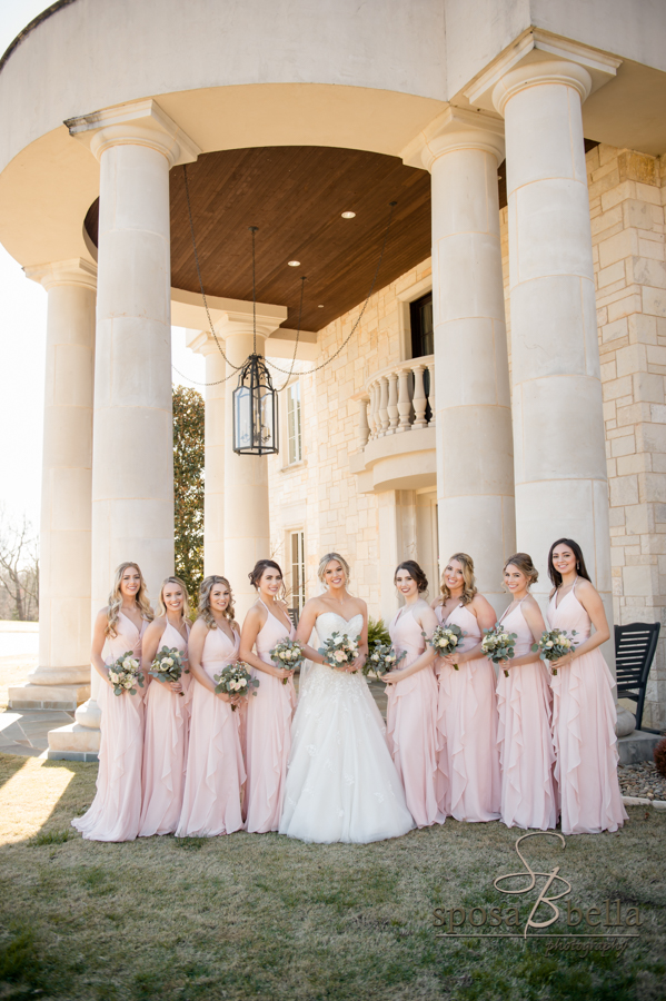 Bride with her bridesmaids.