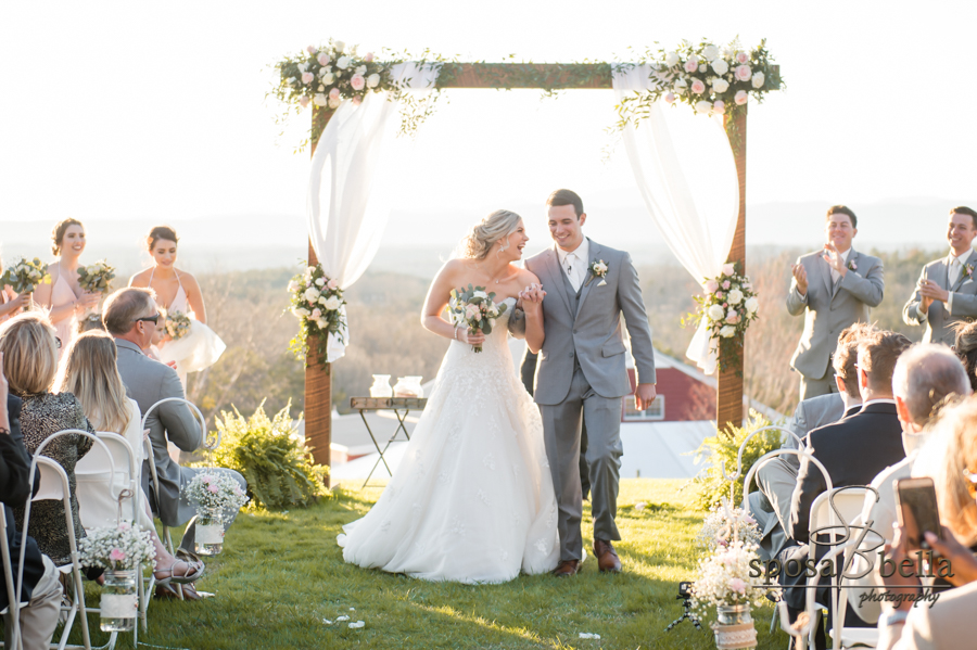 Stunning outdoor wedding ceremony.